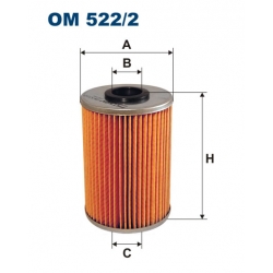 Filtr oleju OM 522/2  BMW TDS E36 95- wkład