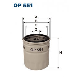 Filtr oleju OP 551  OPEL CORSA 1-1,2 OMEGA 2,5