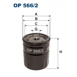 Filtr oleju OP 566/2 ALFA FIAT CQN 900