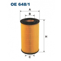 Filtr oleju OE 648/1 wkład OPEL ASTRA II VECTRA  
