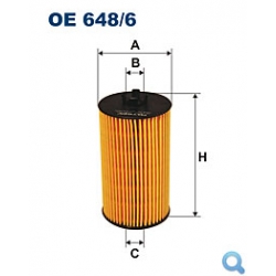 Filtr oleju FILTRON OE 648/6 - wkład