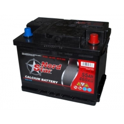 Akumulator 12V/55Ah/420A NORD STAR prawy+
