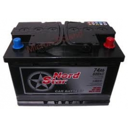 Akumulator 12V/74Ah/640 NORD STAR prawy+