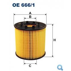 Filtr oleju FILTRON OE 666/1  - wkład