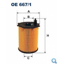 Filtr oleju FILTRON OE 667/1 - wkład