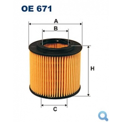Filtr oleju FILTRON OE 671 - wkład